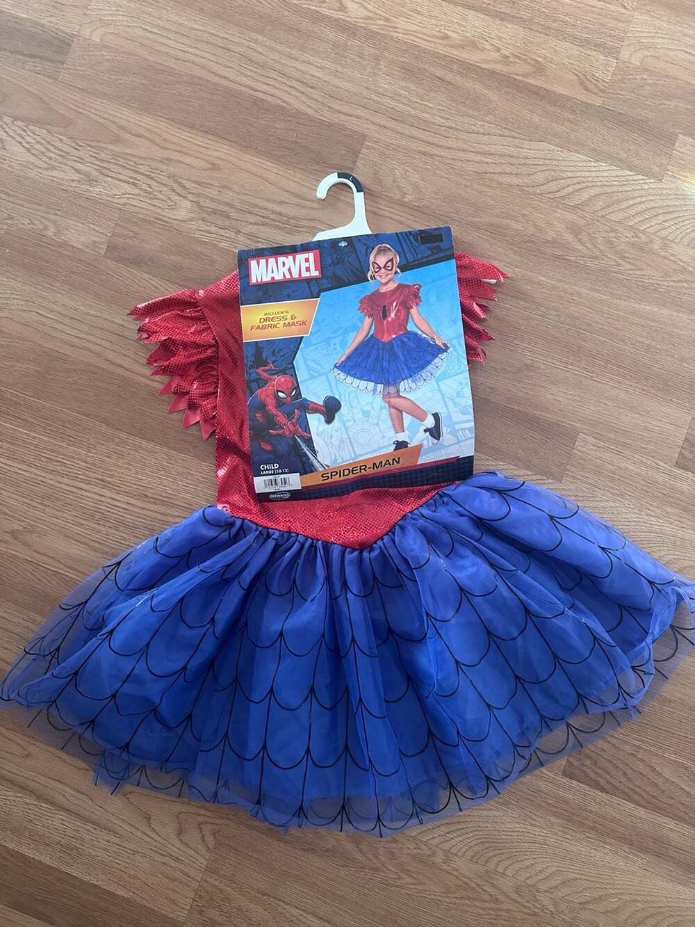 Marvel Spider-Man Costume Dress Size Large (10-12) Tulle